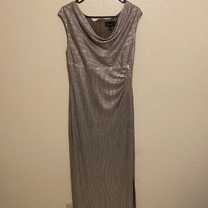 Tan long short sleeve dress